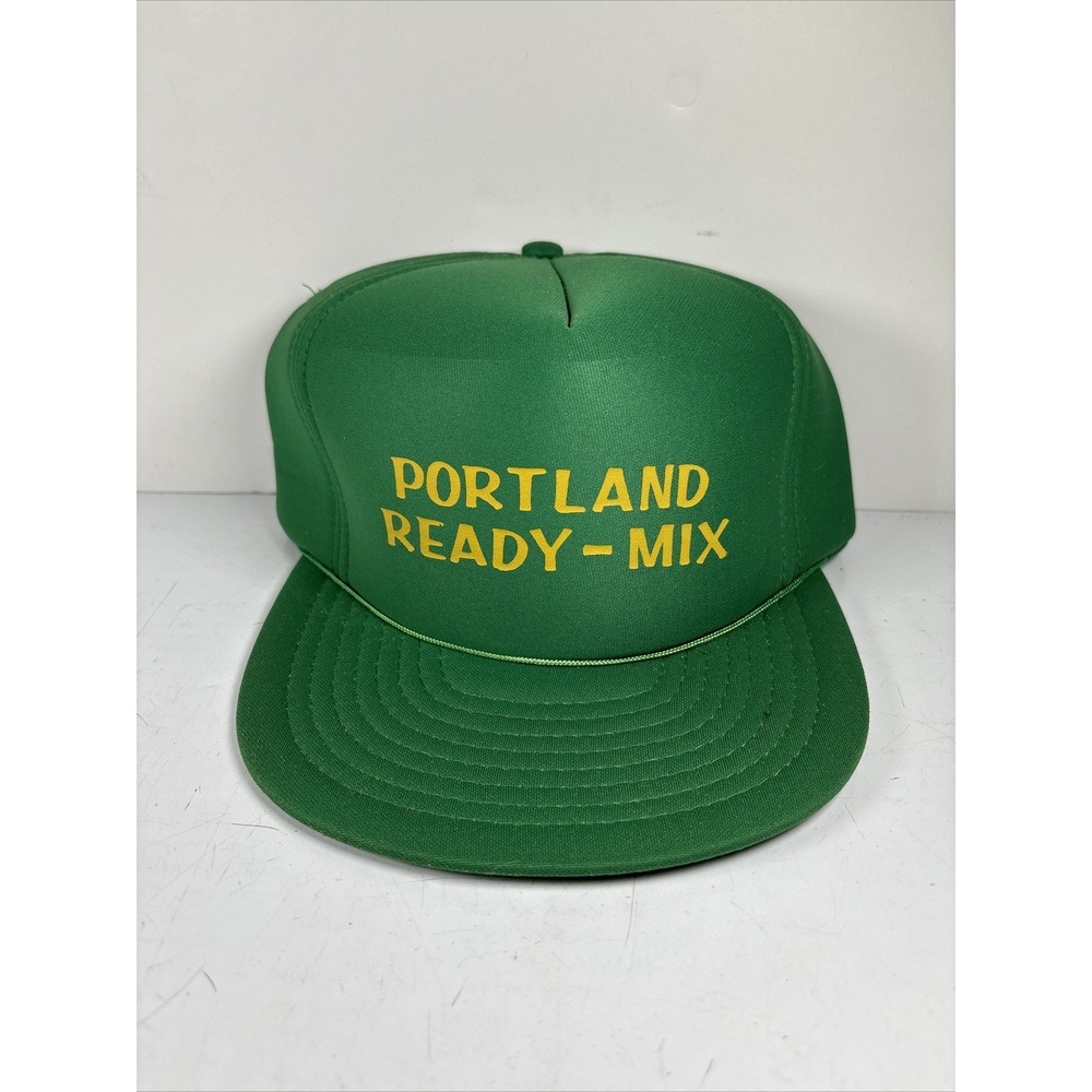 Vintage‎ Portland Ready Mix Concrete Snapback Hat Workwear Cap Local Green Foam